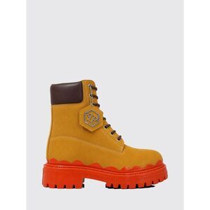 Philipp Plein Men Philipp Plein Nubuck Combat Boots With Padded Ankle And Charm